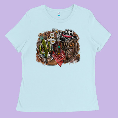 Western Ladies Tee Designed By Sublimationcraftshop