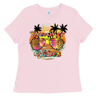 Bubblegum Pink summer vibes2 Ladies Tee - JahusDesignShop