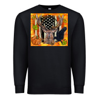 Black crow and deer hunting fall camouflage Premium Sweatshirt - TumblerDesignByShophia