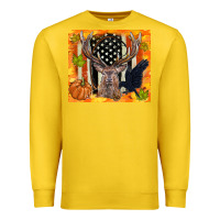 Lemon crow and deer hunting fall camouflage Premium Sweatshirt - TumblerDesignByShophia
