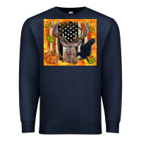 Navy crow and deer hunting fall camouflage Premium Sweatshirt - TumblerDesignByShophia
