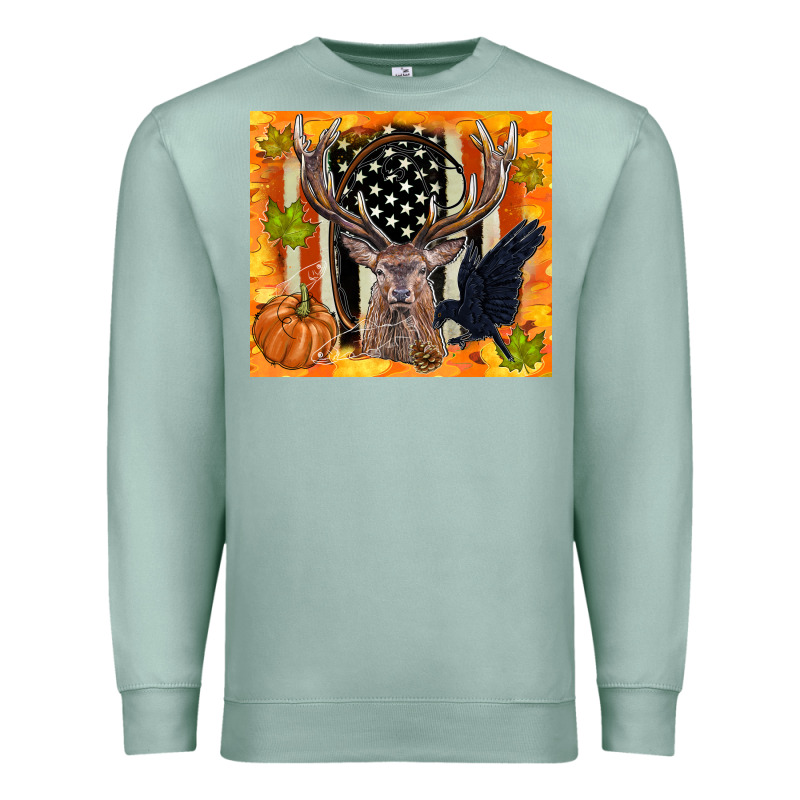 Crow And Deer Hunting Fall Camouflage Premium Sweatshirt by TumblerDesignByShophia | Teevron