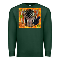 Sports Green crow and deer hunting fall camouflage Premium Sweatshirt - TumblerDesignByShophia