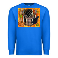 True Royal crow and deer hunting fall camouflage Premium Sweatshirt - TumblerDesignByShophia