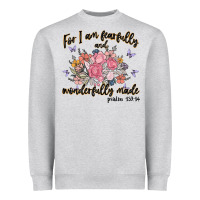 Heather Grey for i am fearfully and wonderfully made Heavyweight Sweatshirt - MaliasSmallBusiness