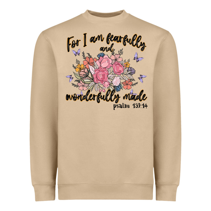 For I Am Fearfully And Wonderfully Made Heavyweight Sweatshirt by MaliasSmallBusiness | Teevron