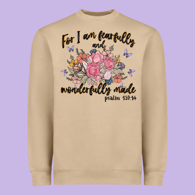 For I Am Fearfully And Wonderfully Made Heavyweight Sweatshirt Designed By Maliassmallbusiness
