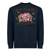 Navy for i am fearfully and wonderfully made Heavyweight Sweatshirt - MaliasSmallBusiness