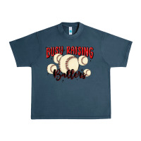 Midnight Navy busy raising ballers Urban Heavy Tee - MaliasSmallBusiness