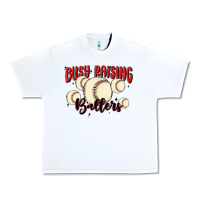 White busy raising ballers Urban Heavy Tee - MaliasSmallBusiness
