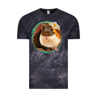 Cloud Black floral leopard guinea pigs Vintage Tee - Jasminsmagicworld