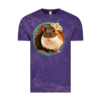 Cloud Purple floral leopard guinea pigs Vintage Tee - Jasminsmagicworld