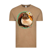 Vintage Coffee floral leopard guinea pigs Vintage Tee - Jasminsmagicworld