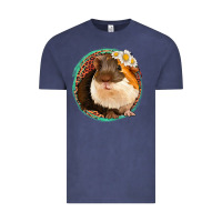Vintage Denim floral leopard guinea pigs Vintage Tee - Jasminsmagicworld