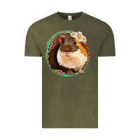 Vintage Olive floral leopard guinea pigs Vintage Tee - Jasminsmagicworld