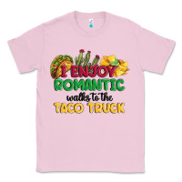 Bubblegum Pink i enjoy romantic walks to the taco truck Classic Tee - MaliasSmallBusiness