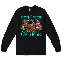 Black merry christmas Long Sleeve Tee - JahusDesignShop