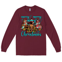 Burgundy merry christmas Long Sleeve Tee - JahusDesignShop