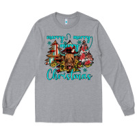 Heather Grey merry christmas Long Sleeve Tee - JahusDesignShop