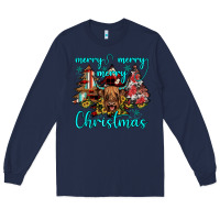 Navy merry christmas Long Sleeve Tee - JahusDesignShop