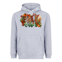 Heather Grey Fall vibes pumpkins Heavyweight Hoodie - NancyCooperArtShop