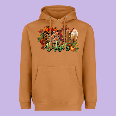 Fall Vibes Pumpkins Heavyweight Hoodie Designed By Nancycooperartshop