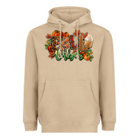 Mushroom Fall vibes pumpkins Heavyweight Hoodie - NancyCooperArtShop