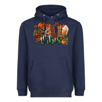 Navy Fall vibes pumpkins Heavyweight Hoodie - NancyCooperArtShop