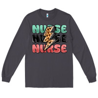 Smoke nurse leopard lightning bolt Long Sleeve Tee - MaliasSmallBusiness
