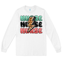 White nurse leopard lightning bolt Long Sleeve Tee - MaliasSmallBusiness