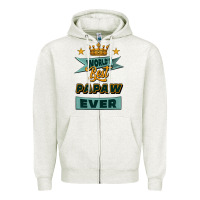 Oatmeal Heather world's best papaw ever Zipper Hoodie - Jasminsmagicworld