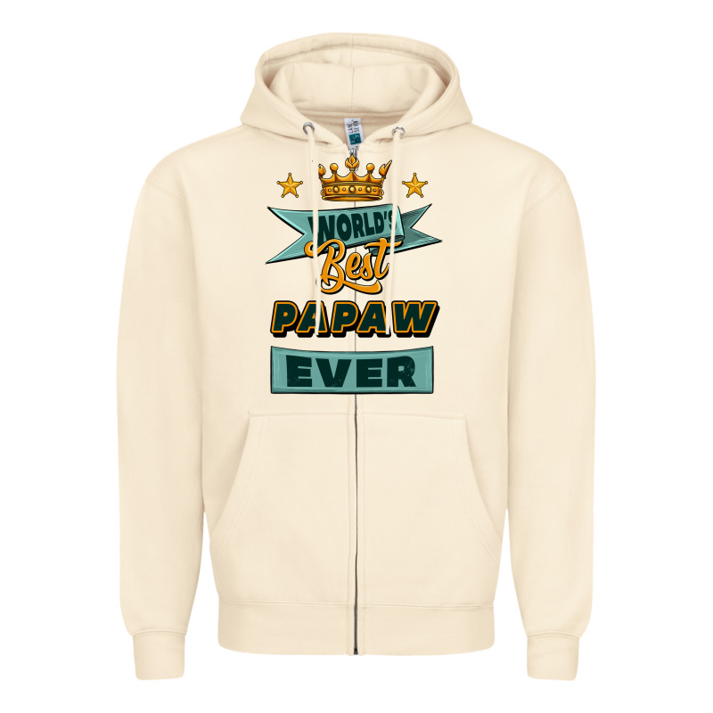 World's Best Papaw Ever Zipper Hoodie by Jasminsmagicworld | Teevron