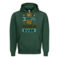 Sports Green world's best papaw ever Zipper Hoodie - Jasminsmagicworld