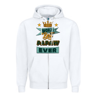 White world's best papaw ever Zipper Hoodie - Jasminsmagicworld