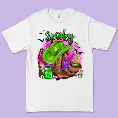 Spooky Cowgirl  Halloween Premium Tee Designed By Adodesignshop