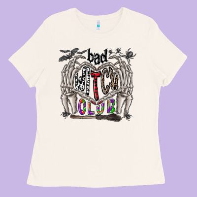 Bad Witch Club Ladies Tee Designed By Cowhidedigitalart