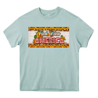 Arona god bless america sunflower license plate Heavy Core Tee - HRA Design Shop