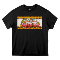 Black god bless america sunflower license plate Heavy Core Tee - HRA Design Shop