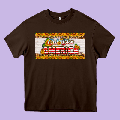 God Bless America Sunflower License Plate Heavy Core Tee Designed By Hra Design Shop