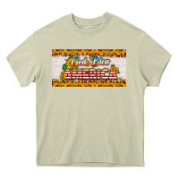 Mossy god bless america sunflower license plate Heavy Core Tee - HRA Design Shop