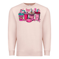Pale Pink Cancer coffee cups Cancer Awareness Premium Sweatshirt - HowdyJamesFarm