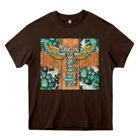 Chocolate Brown she is strong tumbler Heavy Core Tee - BarkalooDesign