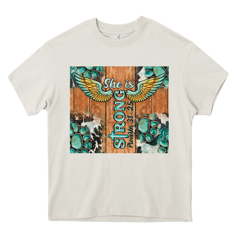 She Is Strong Tumbler Heavy Core Tee by BarkalooDesign | Teevron