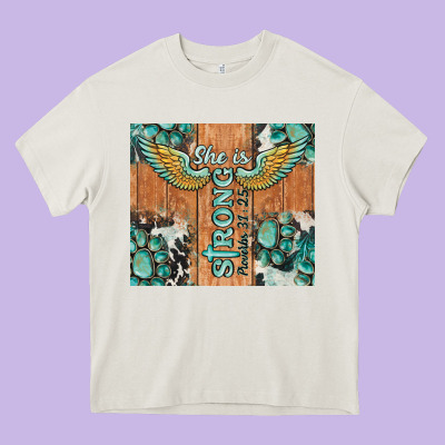 She Is Strong Tumbler Heavy Core Tee Designed By Barkaloodesign