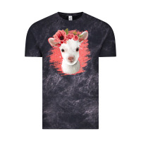 Cloud Black floral baby goat Vintage Tee - Jasminsmagicworld