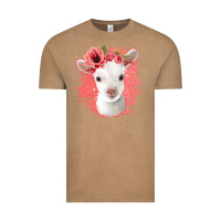 Vintage Coffee floral baby goat Vintage Tee - Jasminsmagicworld