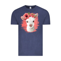 Vintage Denim floral baby goat Vintage Tee - Jasminsmagicworld