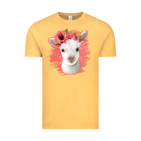 Vintage Mustard floral baby goat Vintage Tee - Jasminsmagicworld