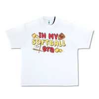 White in my softball era Urban Heavy Tee - MaliasSmallBusiness