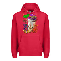 Cardinal Mardi Gras Goat Premium Hoodie - HowdyJamesFarm
